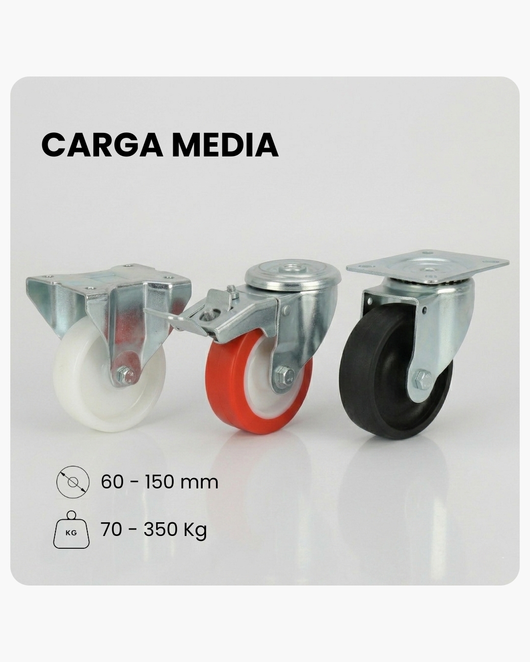 RUEDA INDUSTRIAL CARGA MEDIA